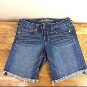 American Eagle Skinny Bermuda Jean Shorts
